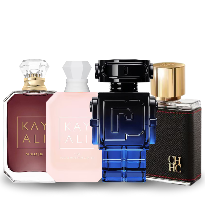 Especial Dia dos Namorados Combo de 4 Perfumes KayAli 28, KayAli 81, Phantom Intense, Carolina Herrera CH 100ml